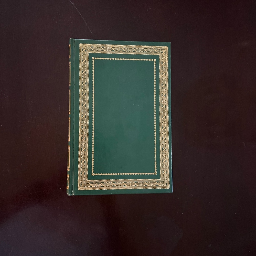 Elegant Green Hardcover Book with Gold Detailing